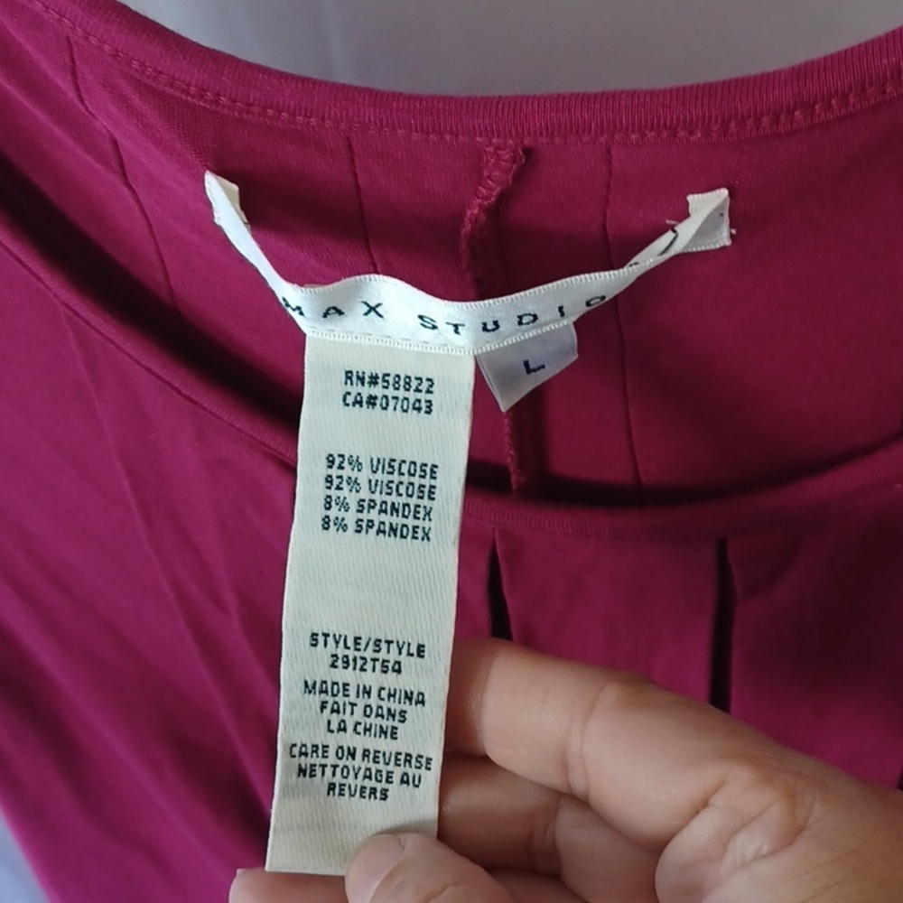 NWT! Max Studio Sleeveless Dress, Raspberry - Picture 5 of 5